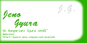 jeno gyura business card